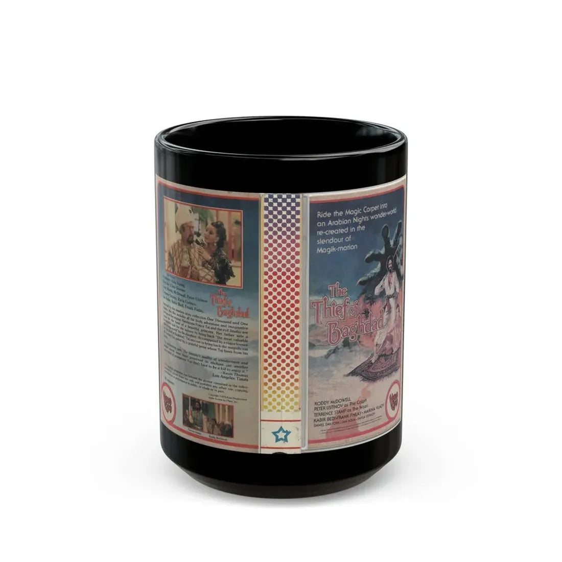 THE THIEF OF BAGHDAD (VHS COVER) - Black Coffee Mug 15oz - Go Mug Yourself