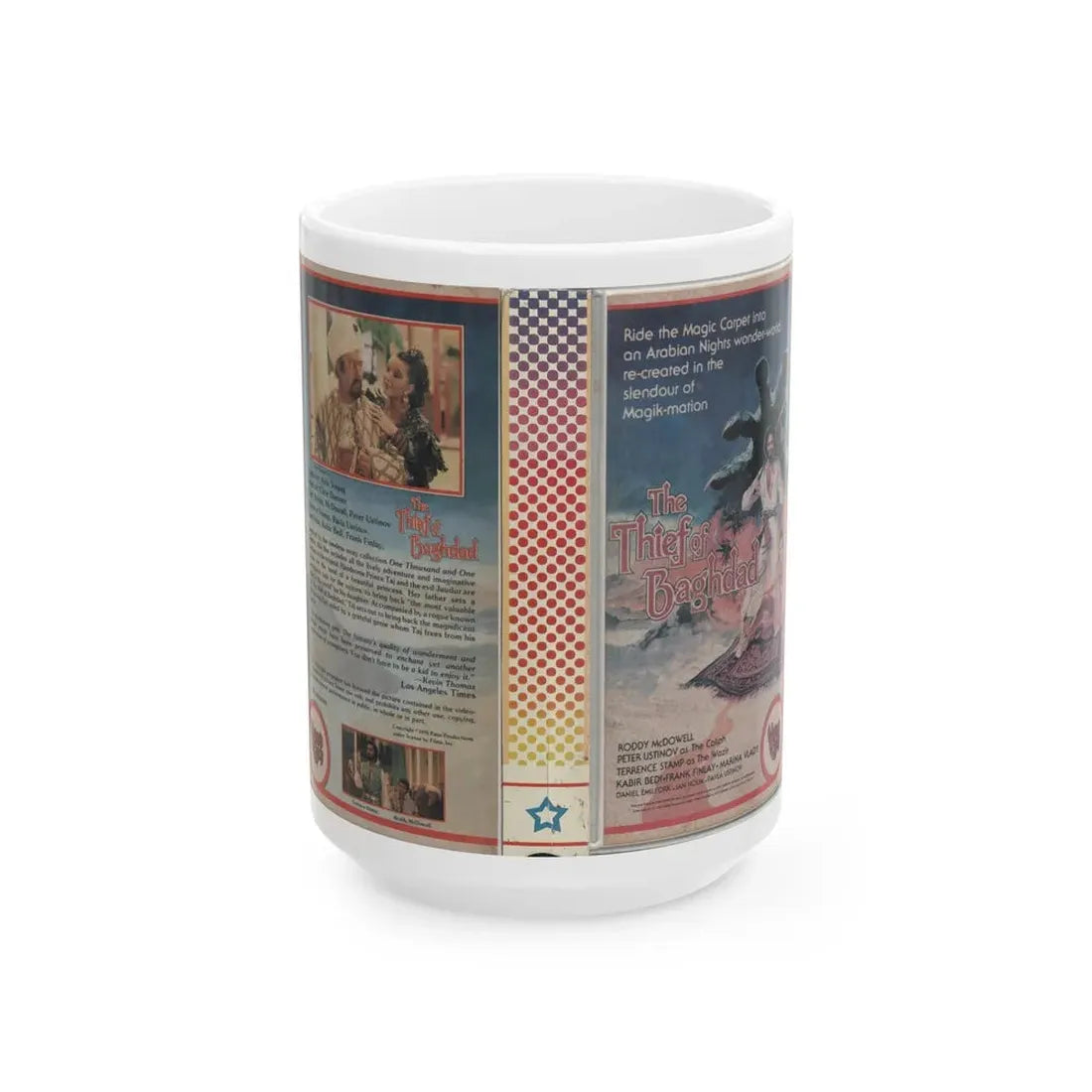 THE THIEF OF BAGHDAD (VHS COVER) - White Coffee Mug 15oz - Go Mug Yourself