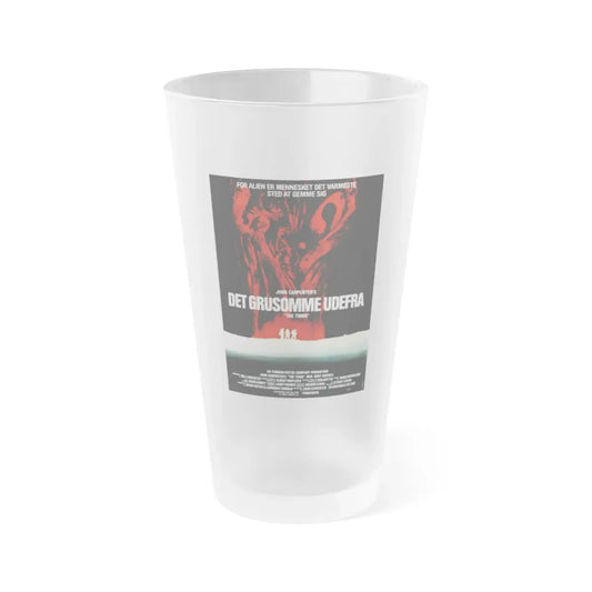 THE THING (DANISH) 1982 Movie Poster - Frosted Pint Glass 16oz 16oz Frosted - Go Mug Yourself