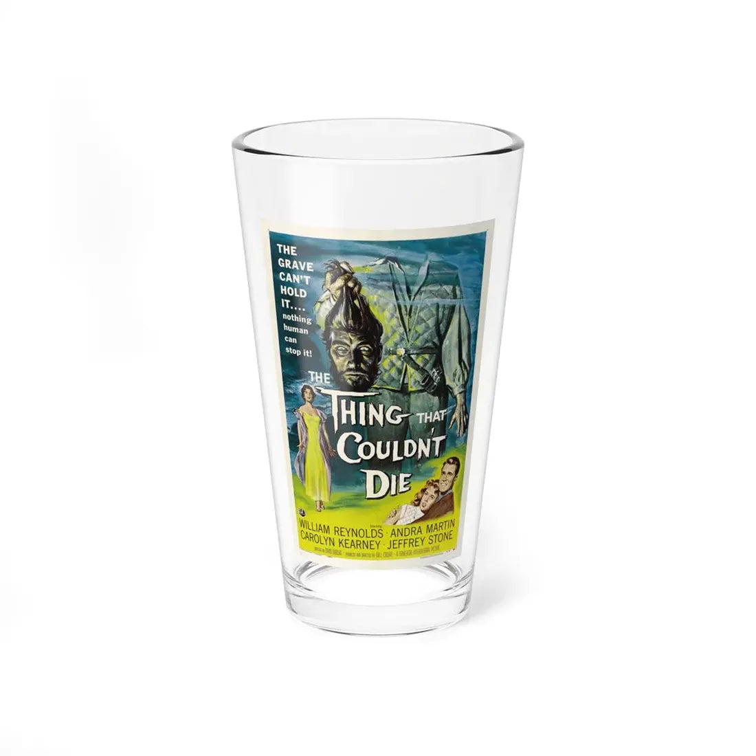THE THING THAT COULDN'T DIE 1958 Movie Poster - Pint Glass 16oz 16oz - Go Mug Yourself