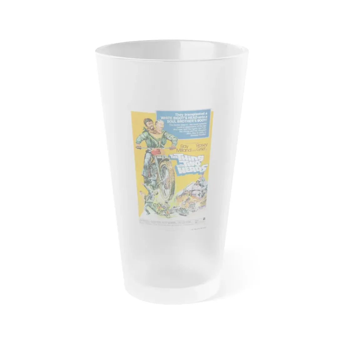 THE THING WITH TWO HEADS 1972 Movie Poster - Frosted Pint Glass 16oz 16oz Frosted - Go Mug Yourself