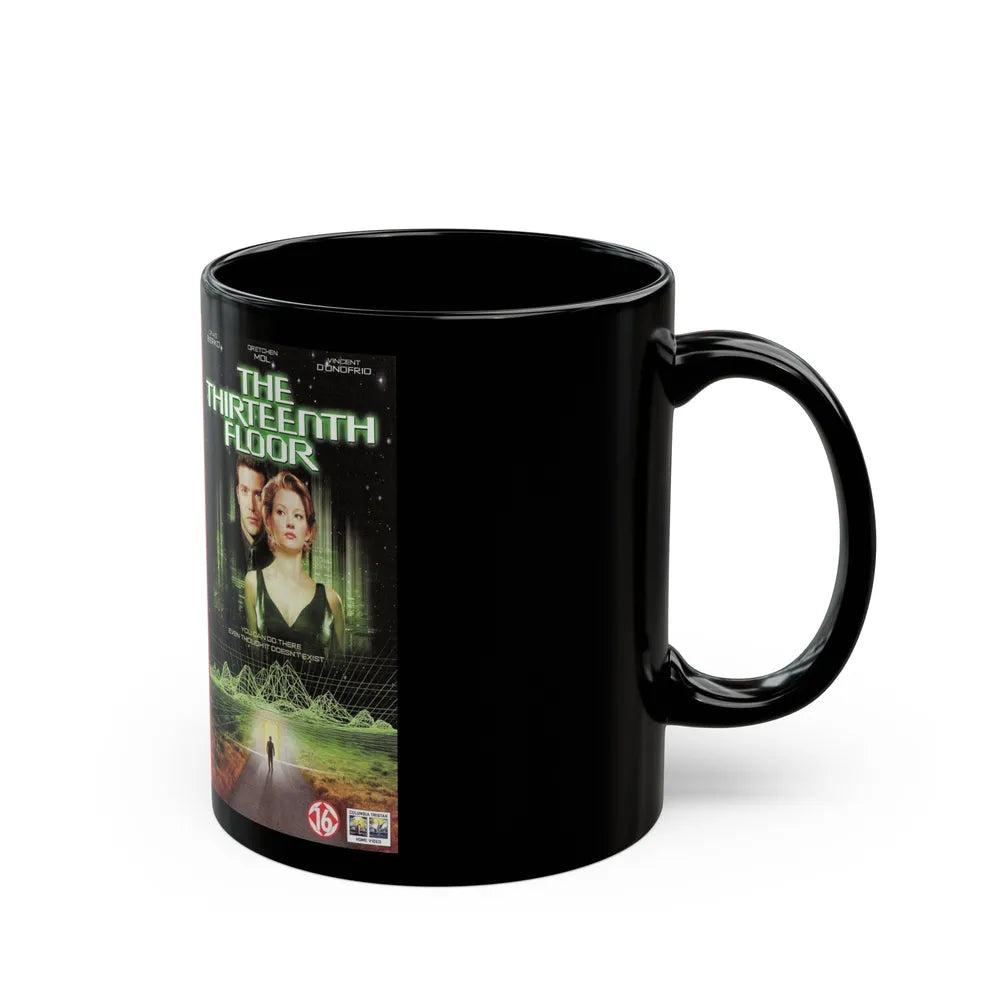 THE THIRTEENTH FLOOR (VHS COVER) - Black Coffee Mug-Go Mug Yourself