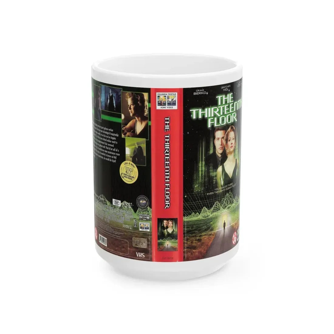 THE THIRTEENTH FLOOR (VHS COVER) - White Coffee Mug 15oz - Go Mug Yourself