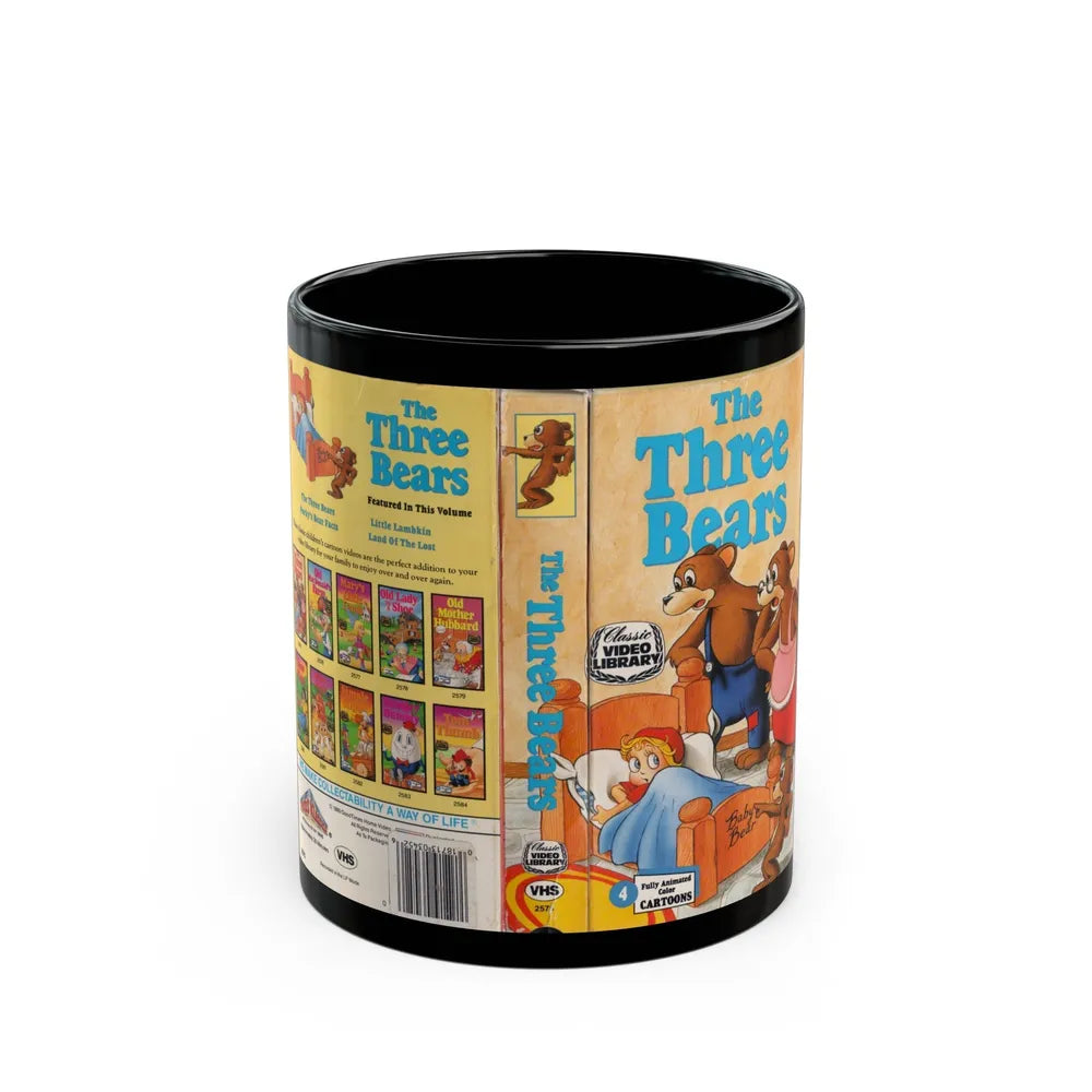 THE THREE BEARS (VHS COVER) - Black Coffee Mug-11oz-Go Mug Yourself