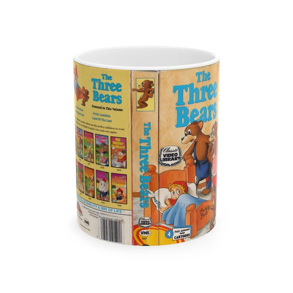 THE THREE BEARS (VHS COVER) - White Coffee Mug-11oz-Go Mug Yourself