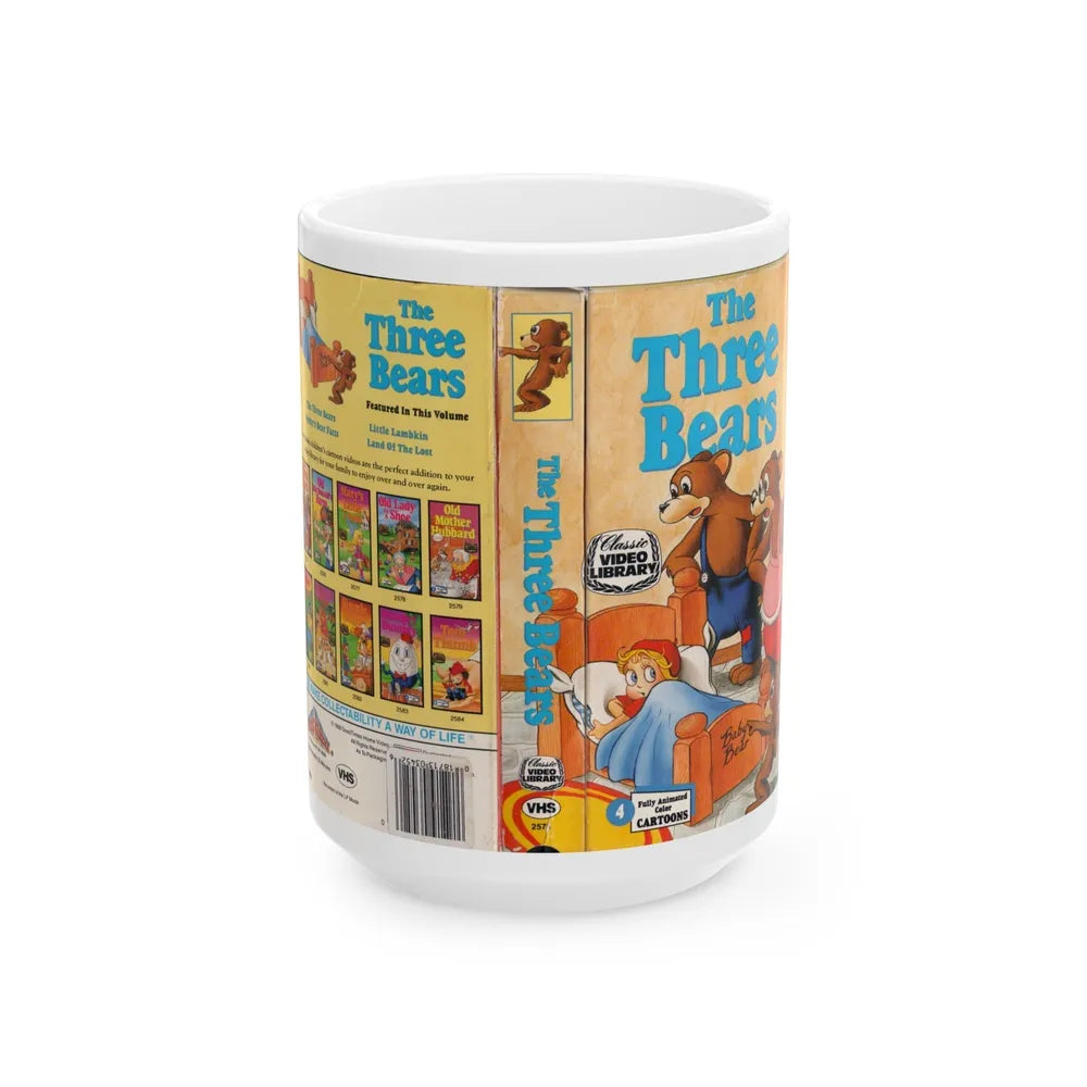 THE THREE BEARS (VHS COVER) - White Coffee Mug-15oz-Go Mug Yourself