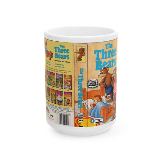 THE THREE BEARS (VHS COVER) - White Coffee Mug 15oz - Go Mug Yourself