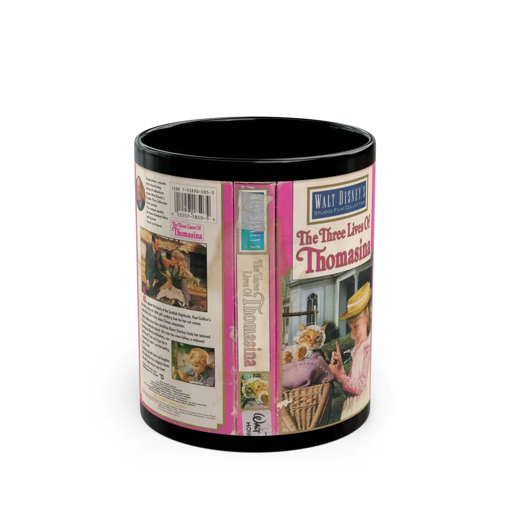 THE THREE LIVES OF THOMASINA (VHS COVER) - Black Coffee Mug-11oz-Go Mug Yourself