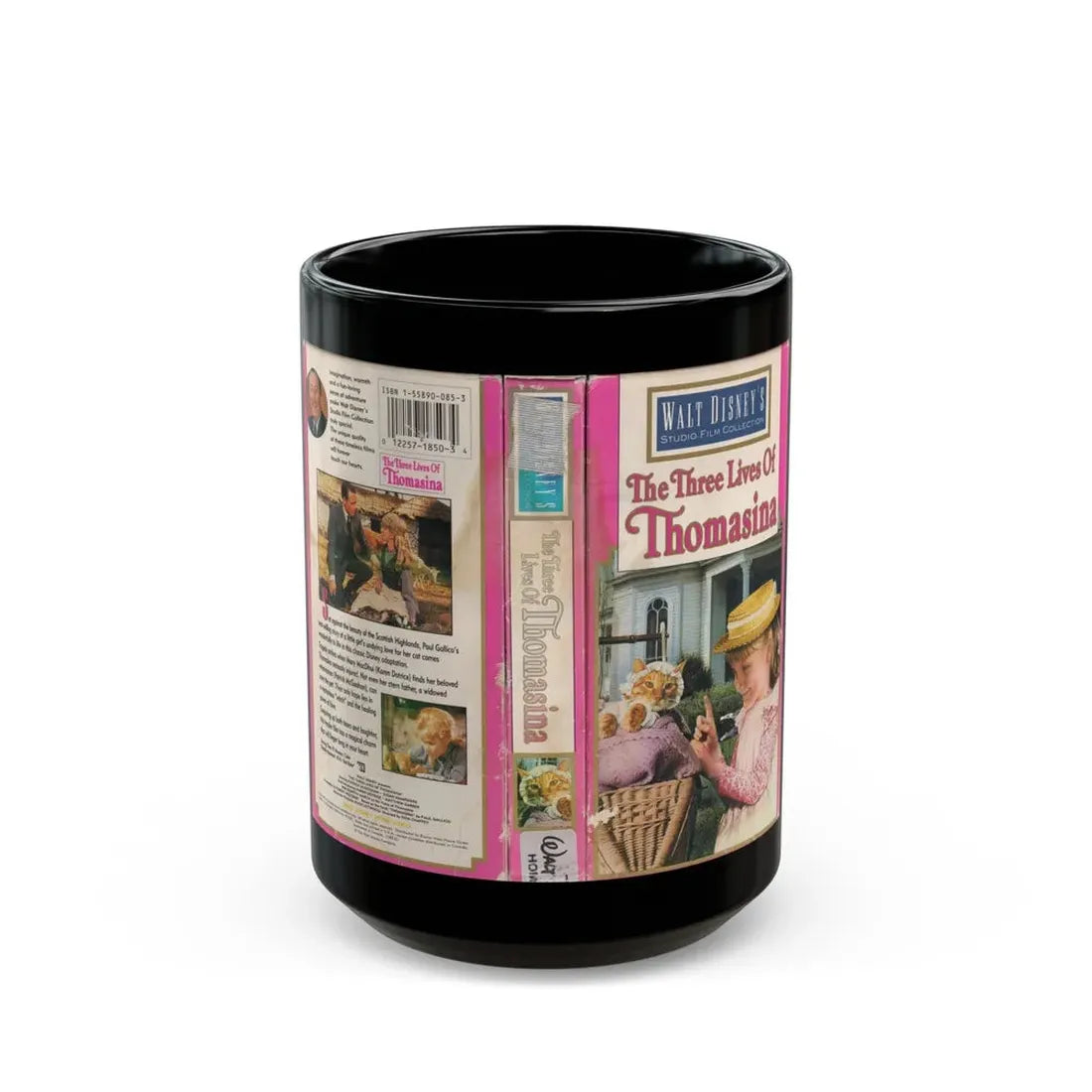 THE THREE LIVES OF THOMASINA (VHS COVER) - Black Coffee Mug 15oz - Go Mug Yourself