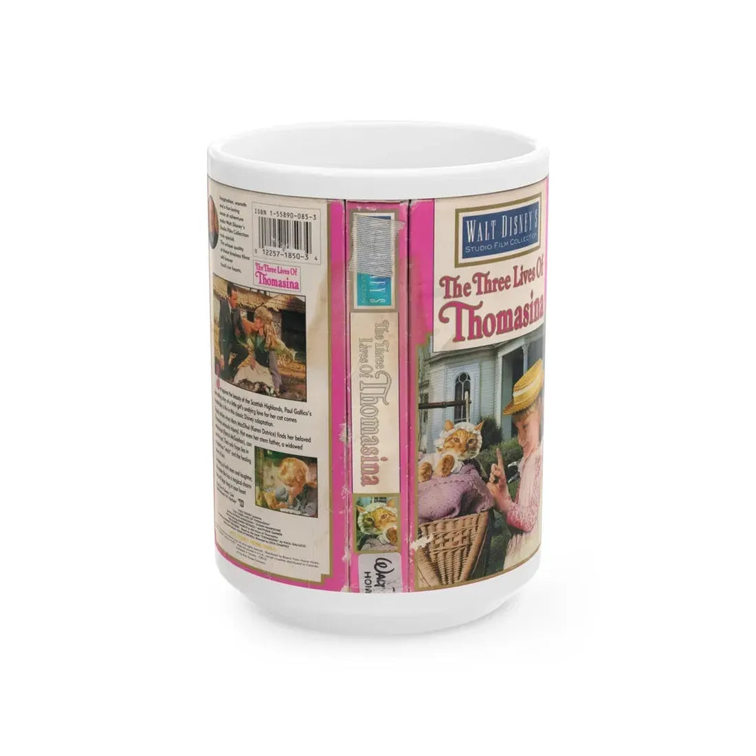 THE THREE LIVES OF THOMASINA (VHS COVER) - White Coffee Mug 15oz - Go Mug Yourself