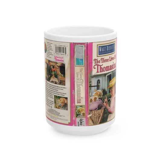 THE THREE LIVES OF THOMASINA (VHS COVER) - White Coffee Mug 15oz - Go Mug Yourself