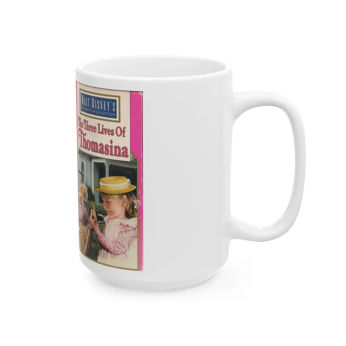 THE THREE LIVES OF THOMASINA (VHS COVER) - White Coffee Mug - Go Mug Yourself