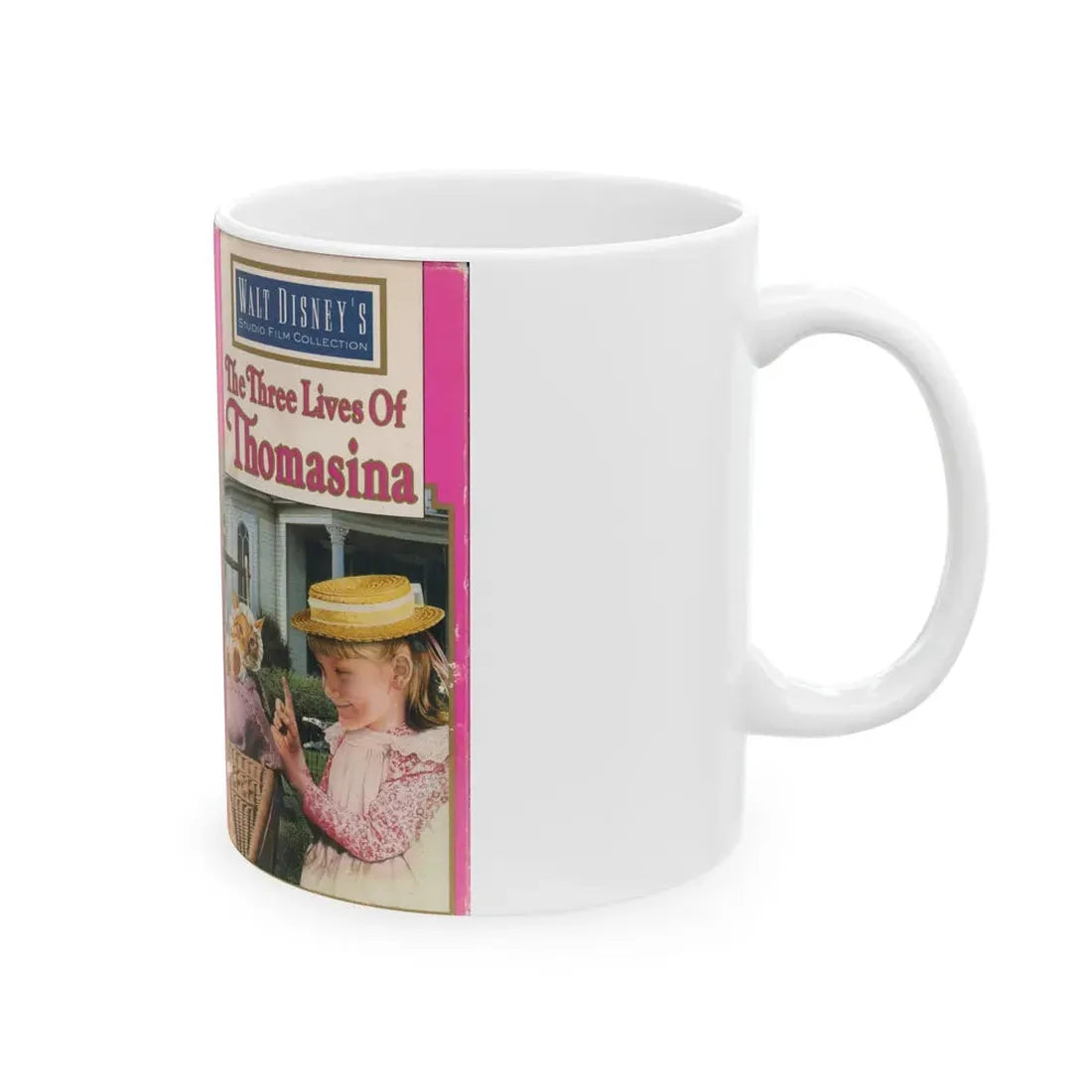 THE THREE LIVES OF THOMASINA (VHS COVER) - White Coffee Mug - Go Mug Yourself