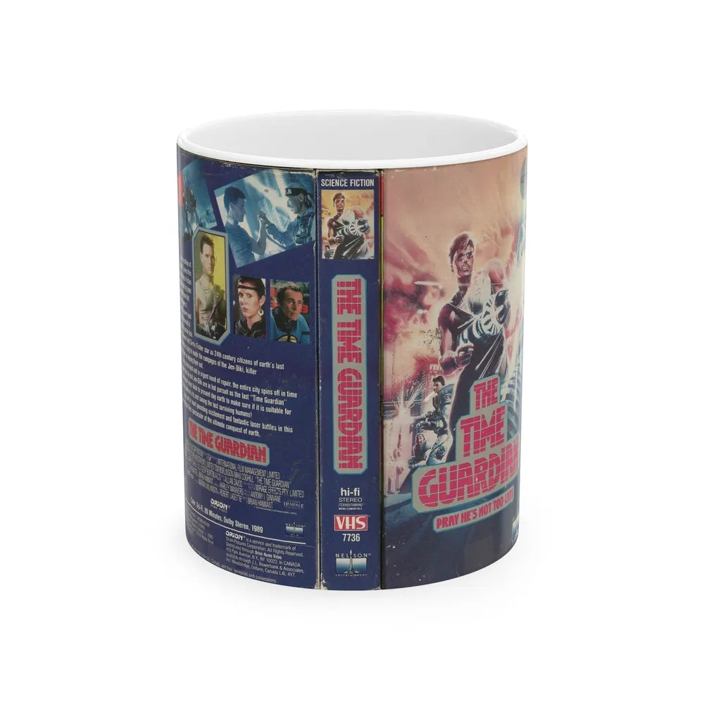 THE TIME GUARDIAN ORION HOME VIDEO (VHS COVER) - White Coffee Mug-11oz-Go Mug Yourself