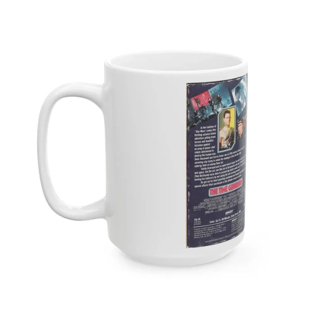 THE TIME GUARDIAN (VHS COVER) - White Coffee Mug - Go Mug Yourself