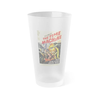 THE TIME MACHINE 1960 Movie Poster - Frosted Pint Glass 16oz-16oz-Frosted-Go Mug Yourself