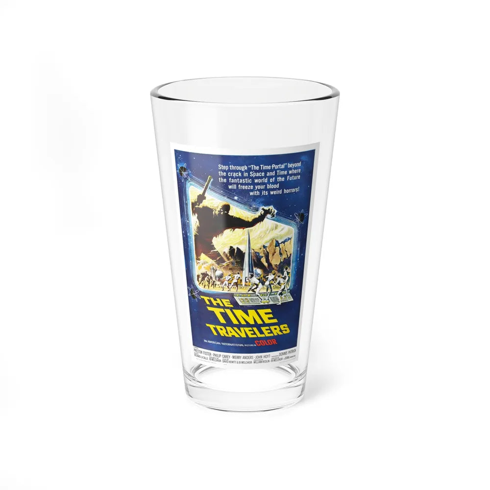 THE TIME TRAVELERS 1964 Movie Poster - Pint Glass 16oz-16oz-Go Mug Yourself