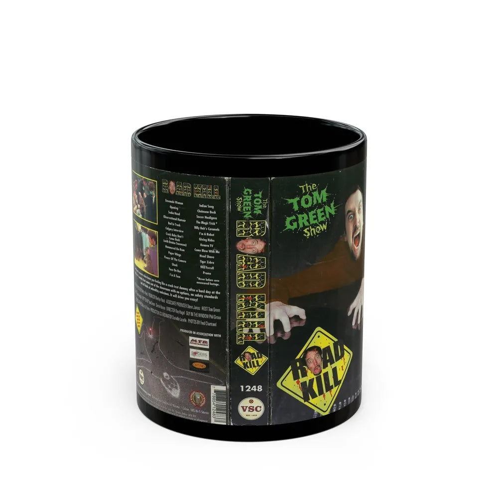 THE TOM GREEN SHOW ROAD KILL (VHS COVER) - Black Coffee Mug-11oz-Go Mug Yourself