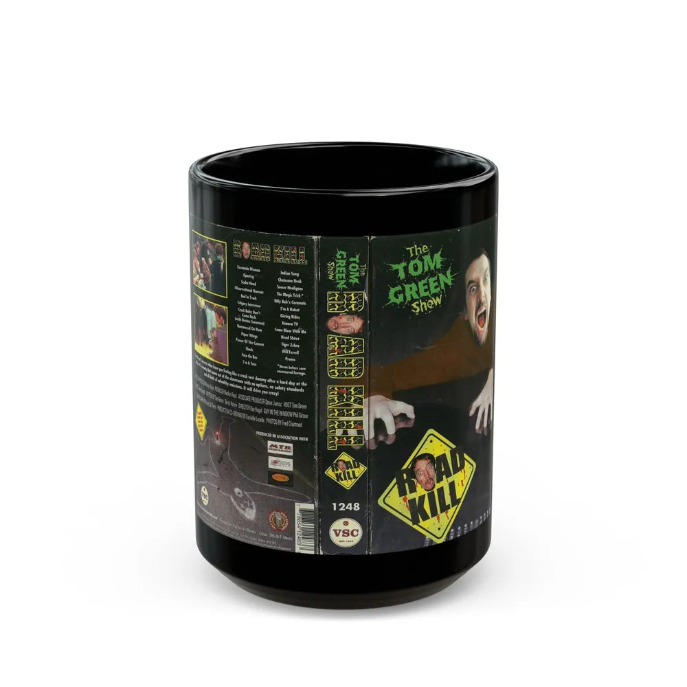 THE TOM GREEN SHOW ROAD KILL (VHS COVER) - Black Coffee Mug-15oz-Go Mug Yourself