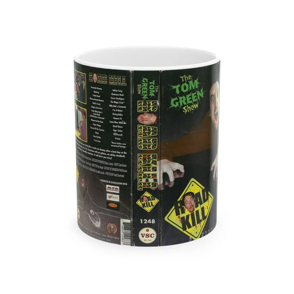 THE TOM GREEN SHOW ROAD KILL (VHS COVER) - White Coffee Mug-11oz-Go Mug Yourself