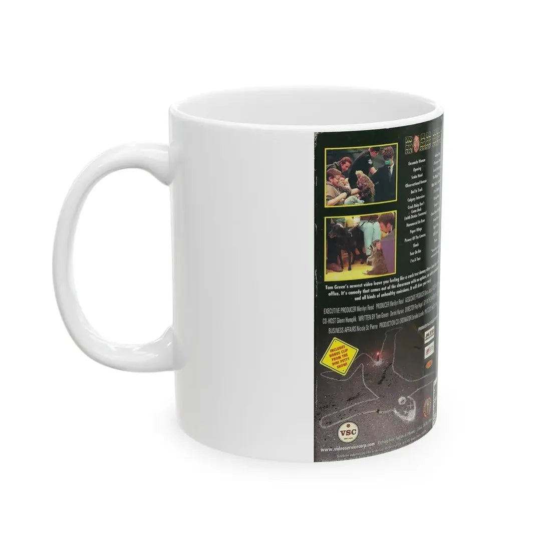 THE TOM GREEN SHOW ROAD KILL (VHS COVER) - White Coffee Mug - Go Mug Yourself