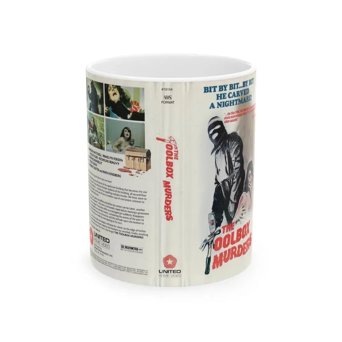 THE TOOLBOX MURDERS (VHS COVER) - White Coffee Mug 11oz - Go Mug Yourself