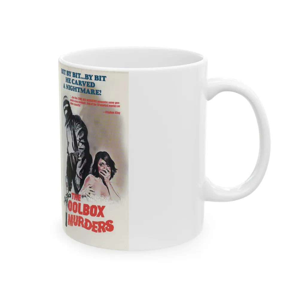 THE TOOLBOX MURDERS (VHS COVER) - White Coffee Mug-Go Mug Yourself