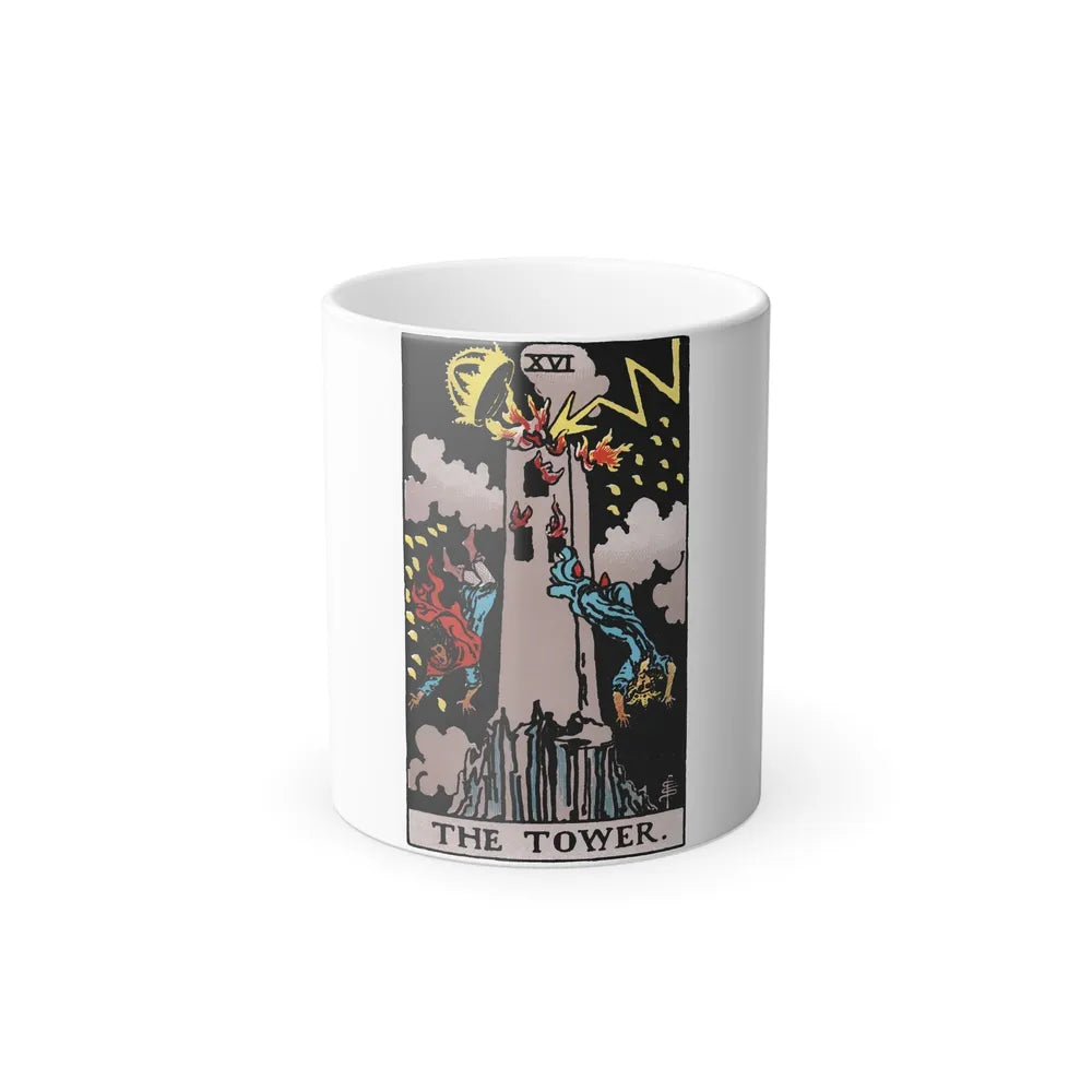 The Tower (Tarot Card) Color Changing Mug 11oz-11oz-Go Mug Yourself