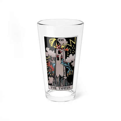 The Tower (Tarot Card) Pint Glass 16oz 16oz - Go Mug Yourself