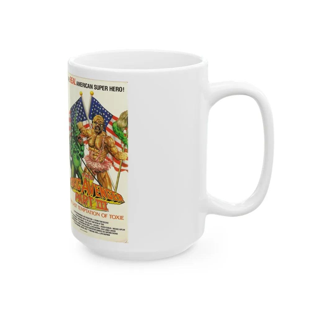 THE TOXIC AVENGER PART 3 THE LAST TEMPTATION OF TOXIE (VHS COVER) - White Coffee Mug-Go Mug Yourself