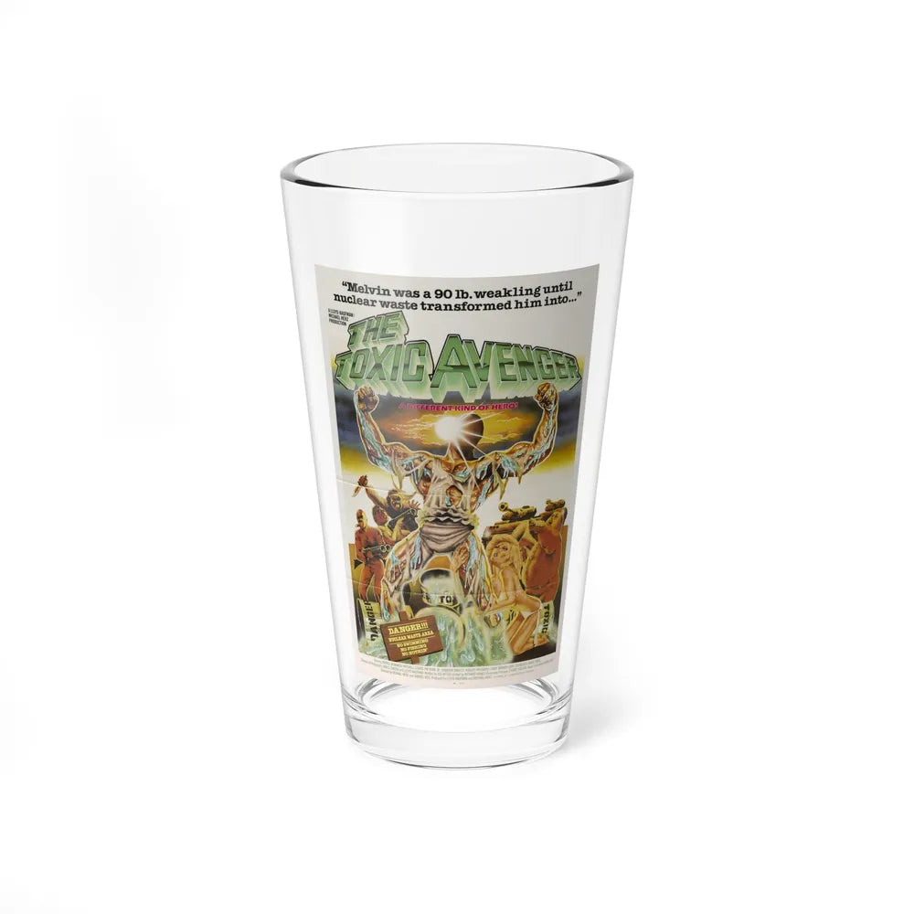 THE TOXIC AVENGER (TEASER) 1984 Movie Poster - Pint Glass 16oz-16oz-Go Mug Yourself