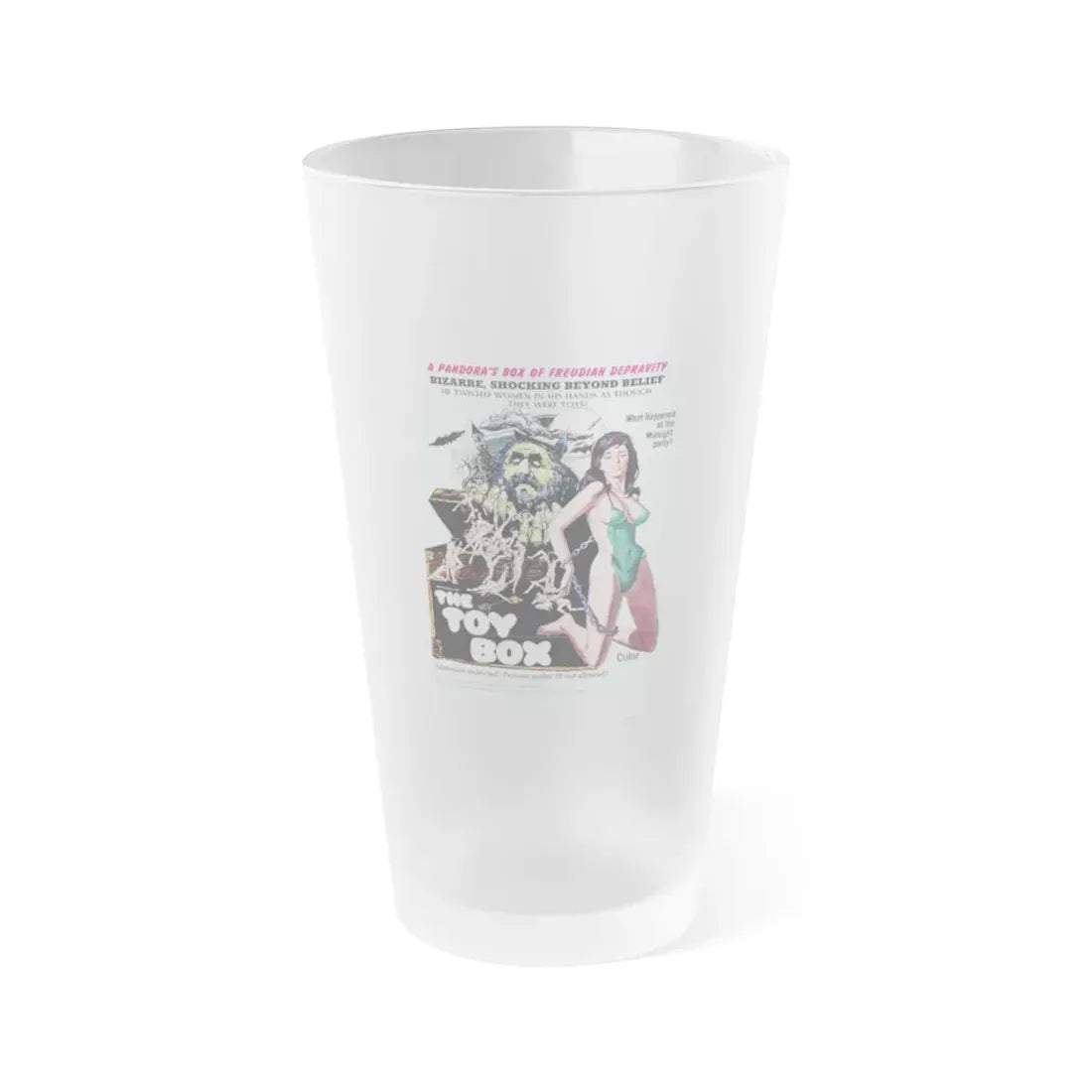 THE TOY BOX 1971 Movie Poster - Frosted Pint Glass 16oz 16oz Frosted - Go Mug Yourself