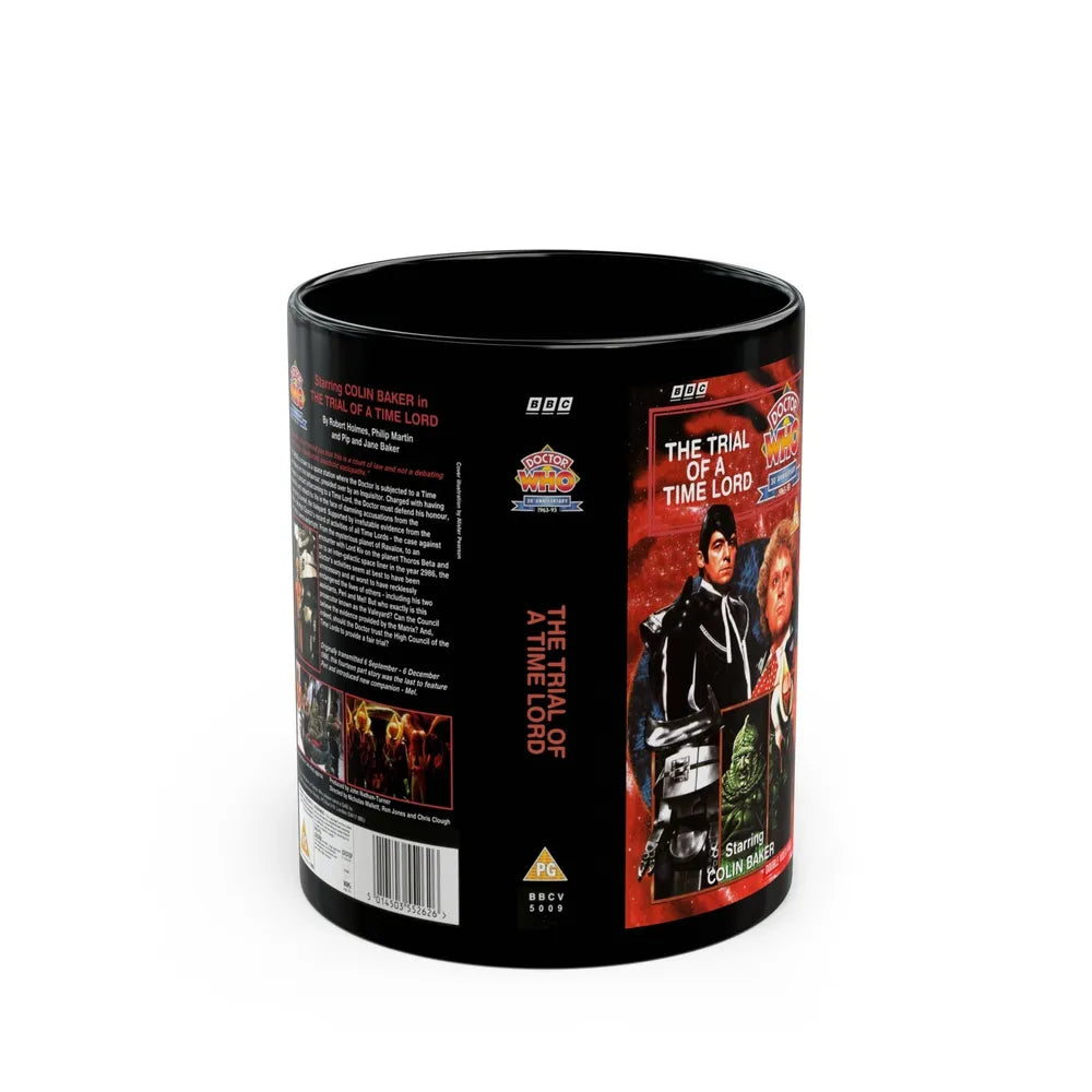 THE TRIAL OF THE TIME LORD (VHS COVER) - Black Coffee Mug-11oz-Go Mug Yourself