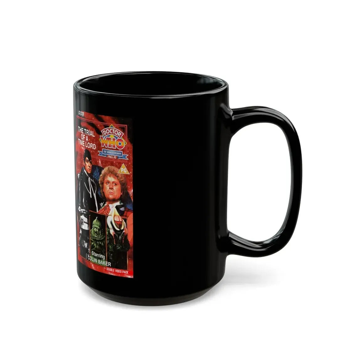 THE TRIAL OF THE TIME LORD (VHS COVER) - Black Coffee Mug - Go Mug Yourself