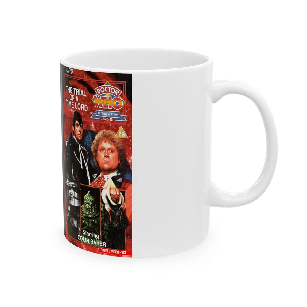 THE TRIAL OF THE TIME LORD (VHS COVER) - White Coffee Mug-Go Mug Yourself