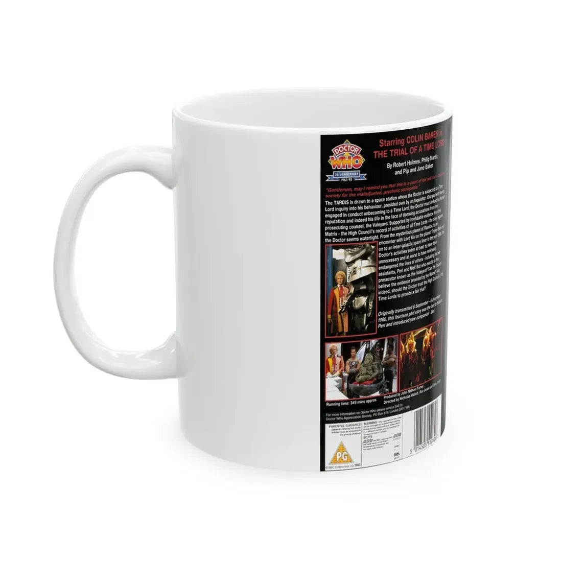 THE TRIAL OF THE TIME LORD (VHS COVER) - White Coffee Mug - Go Mug Yourself