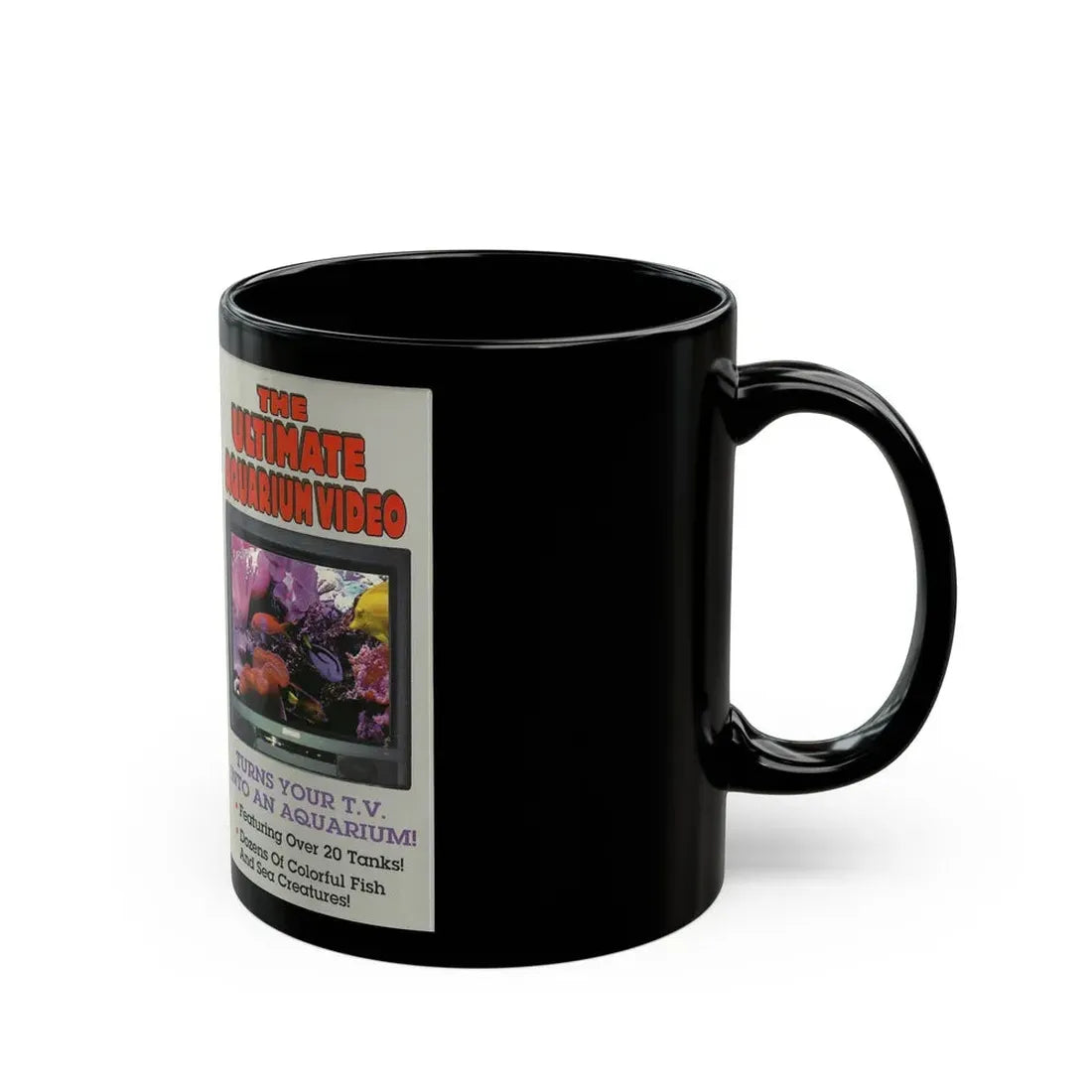 THE ULTIMATE AQUARIUM VIDEO (VHS COVER) - Black Coffee Mug - Go Mug Yourself