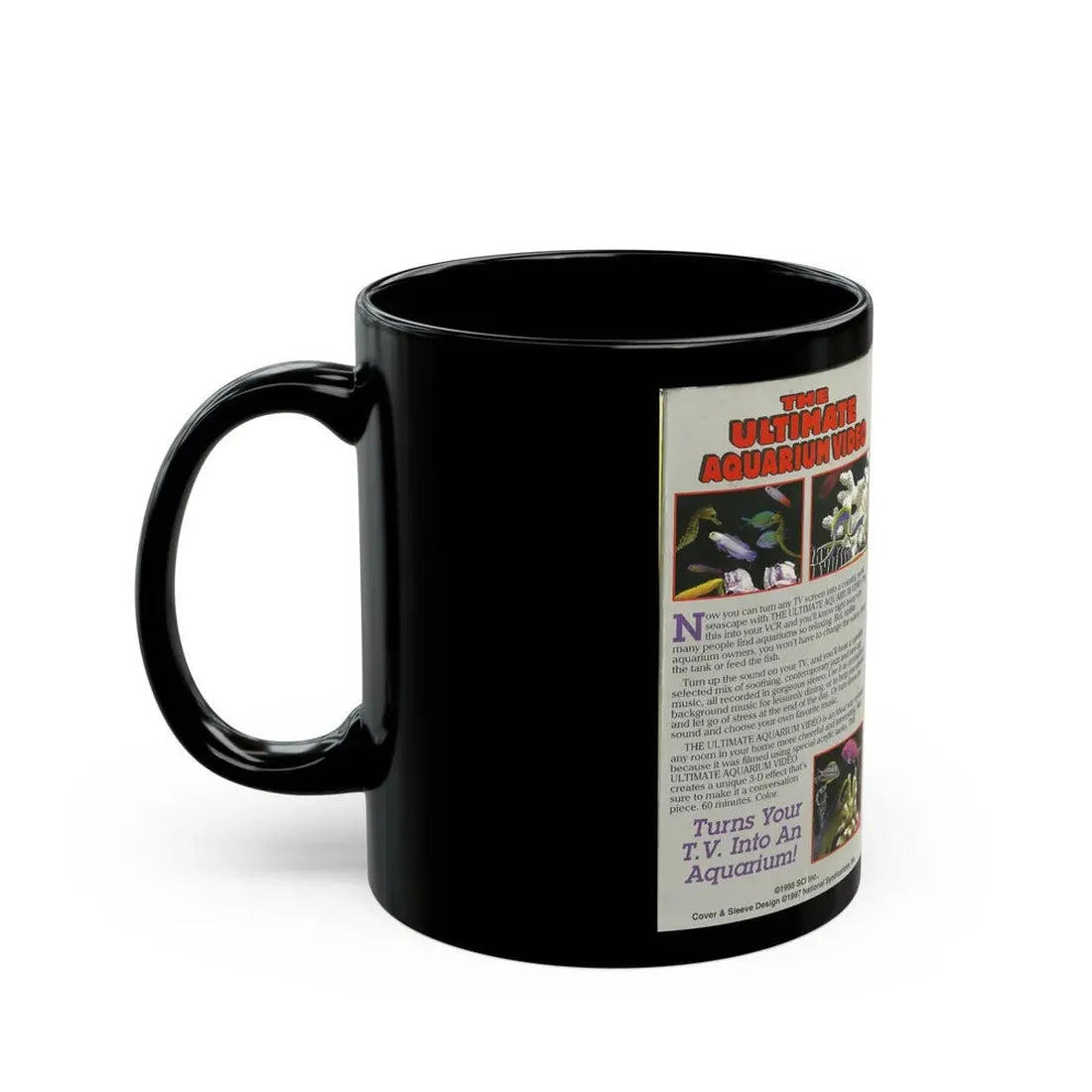 THE ULTIMATE AQUARIUM VIDEO (VHS COVER) - Black Coffee Mug - Go Mug Yourself