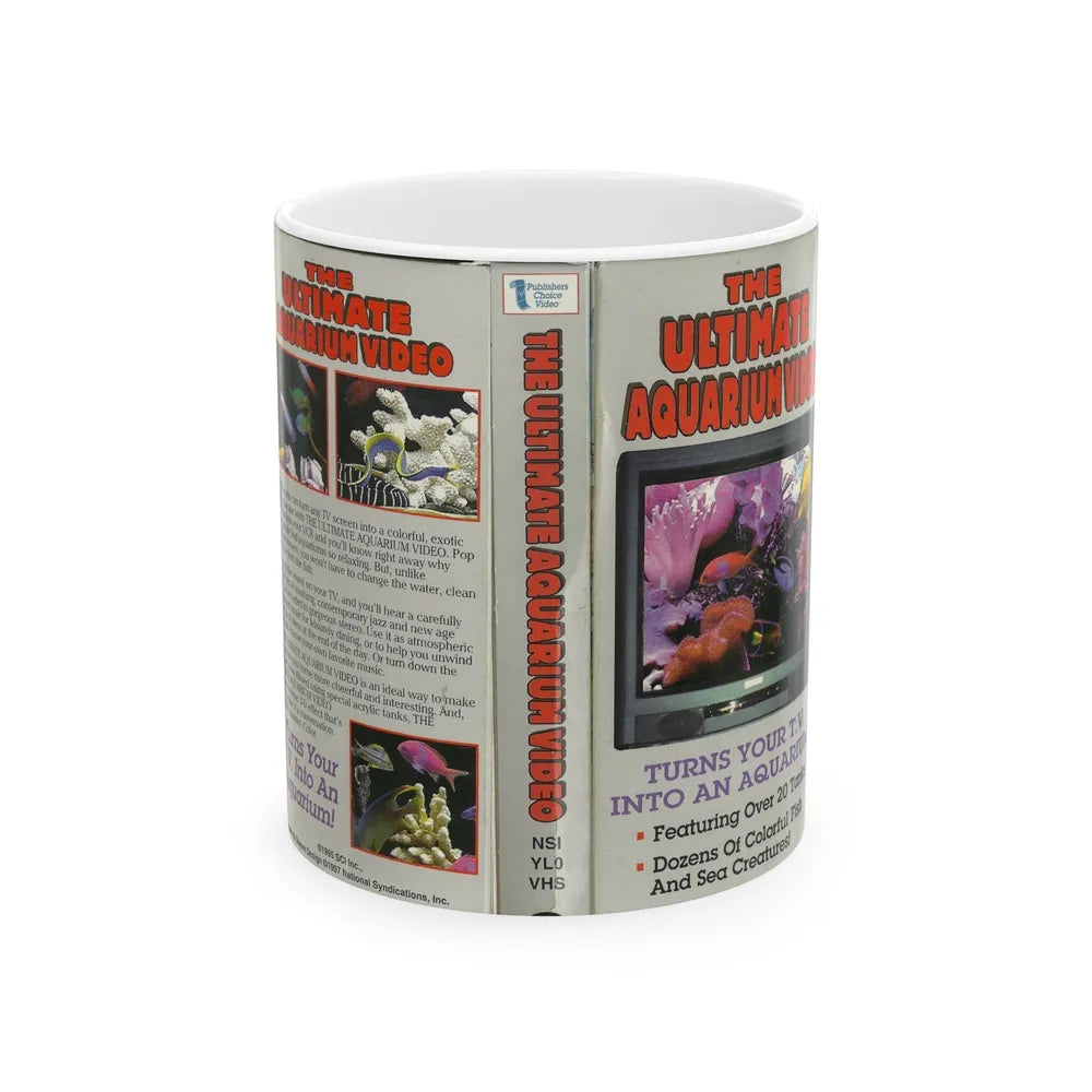 THE ULTIMATE AQUARIUM VIDEO (VHS COVER) - White Coffee Mug-11oz-Go Mug Yourself