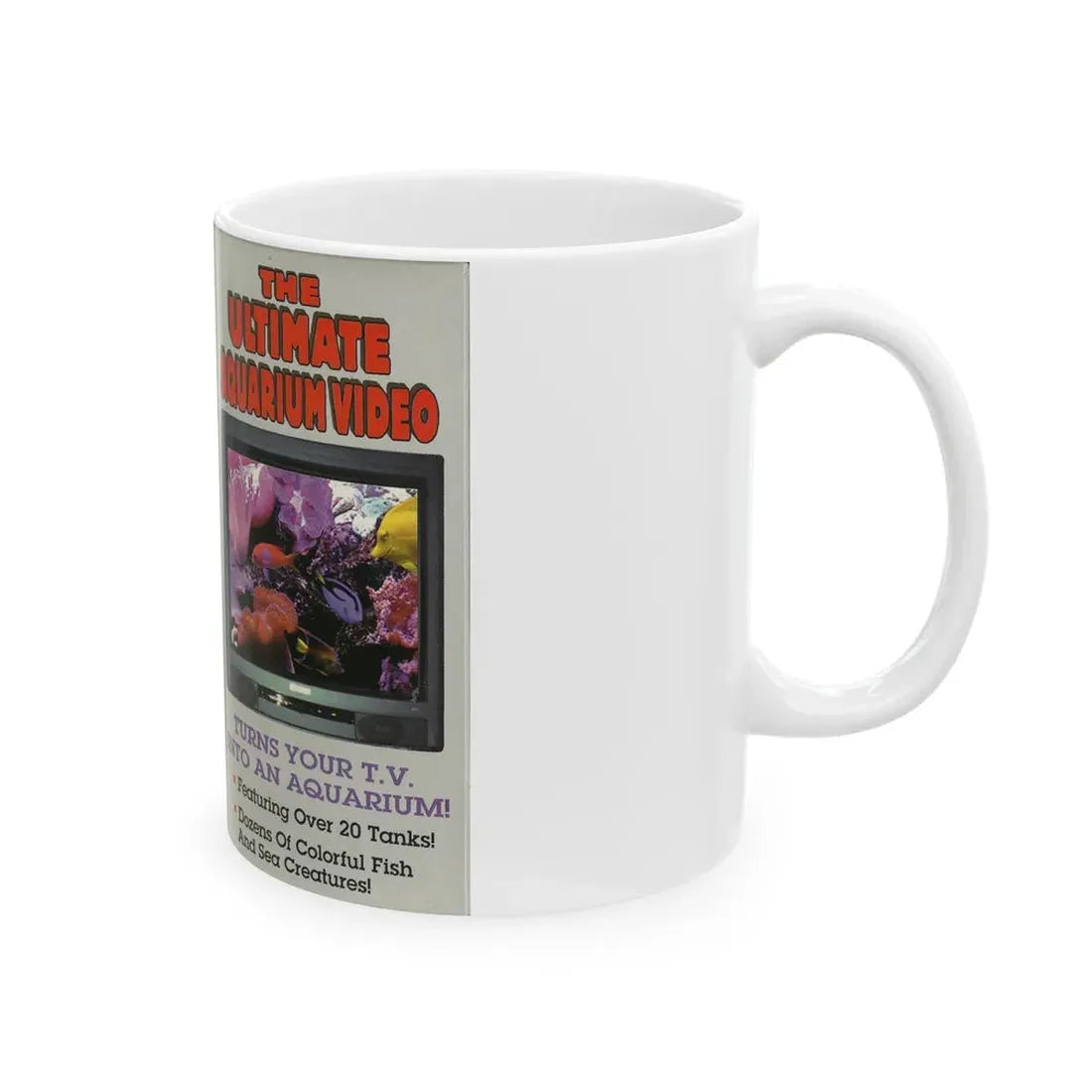 THE ULTIMATE AQUARIUM VIDEO (VHS COVER) - White Coffee Mug - Go Mug Yourself