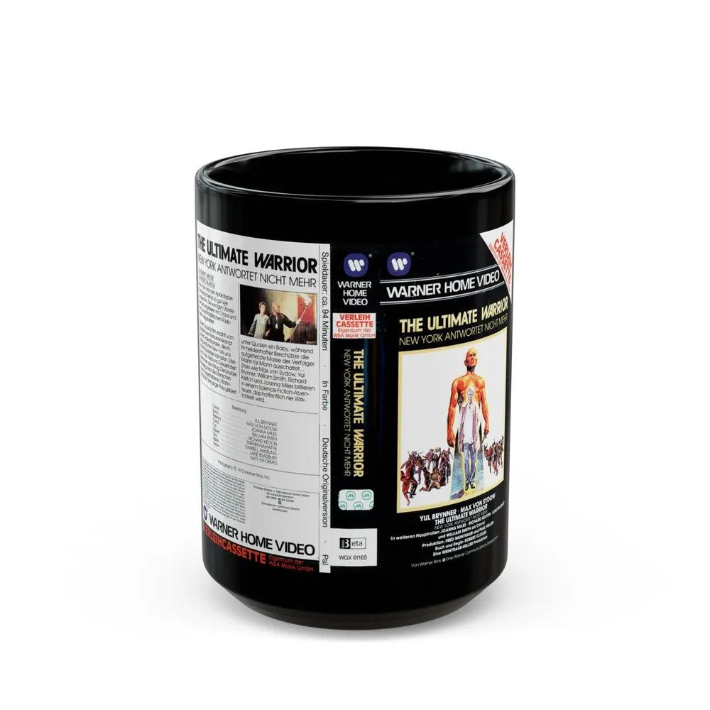 THE ULTIMATE WARRIOR (VHS COVER) - Black Coffee Mug-15oz-Go Mug Yourself