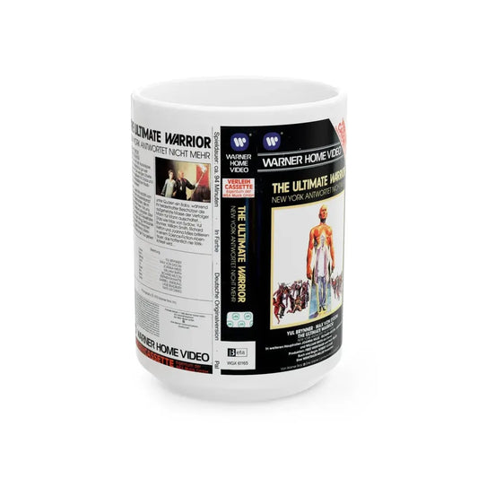 THE ULTIMATE WARRIOR (VHS COVER) - White Coffee Mug 15oz - Go Mug Yourself