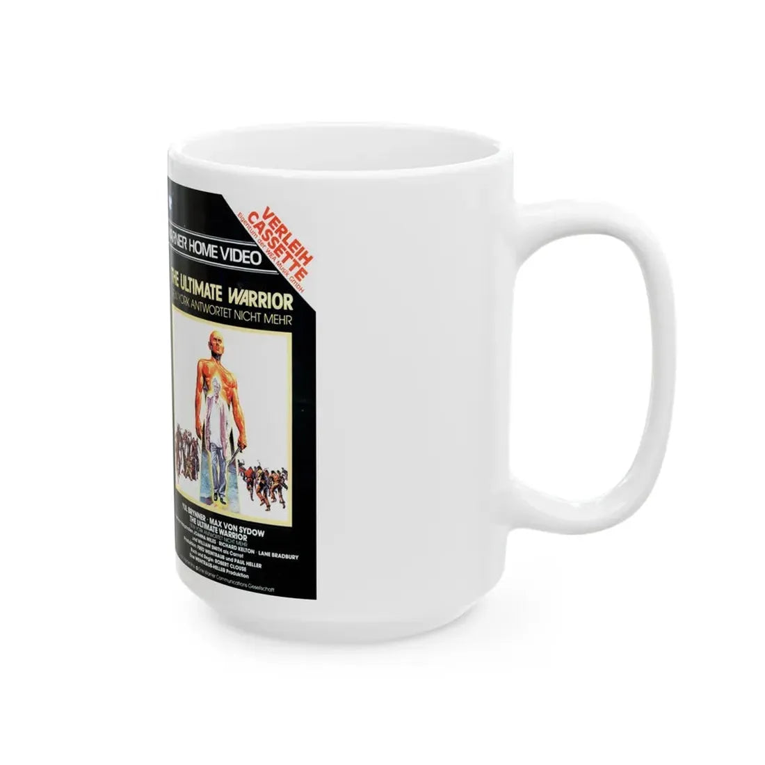 THE ULTIMATE WARRIOR (VHS COVER) - White Coffee Mug - Go Mug Yourself