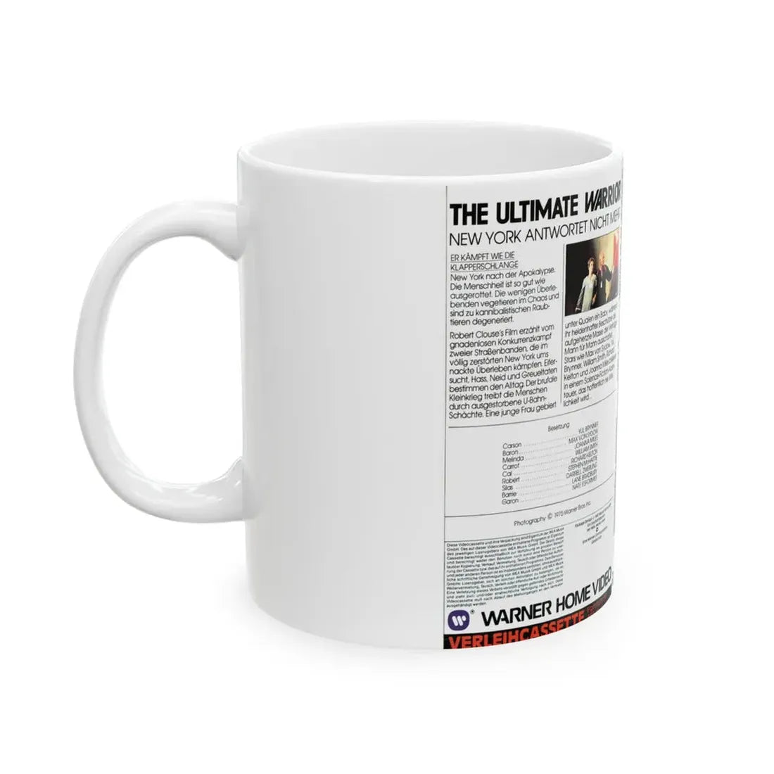 THE ULTIMATE WARRIOR (VHS COVER) - White Coffee Mug - Go Mug Yourself
