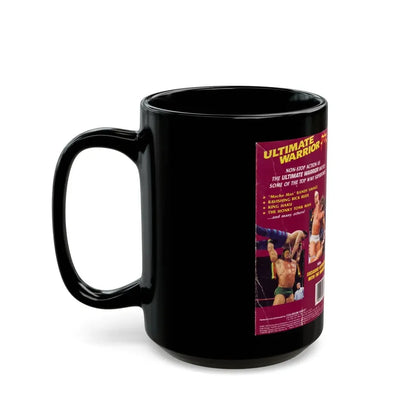 THE ULTIMATE WARRIOR WWF (VHS COVER) - Black Coffee Mug - Go Mug Yourself