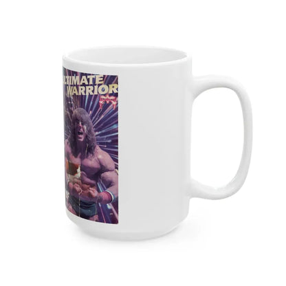 THE ULTIMATE WARRIOR WWF (VHS COVER) - White Coffee Mug - Go Mug Yourself