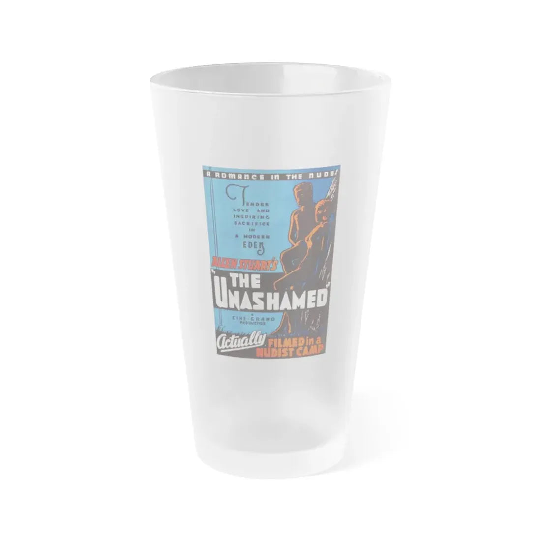 THE UNASHAMED 1938 Movie Poster - Frosted Pint Glass 16oz 16oz Frosted - Go Mug Yourself