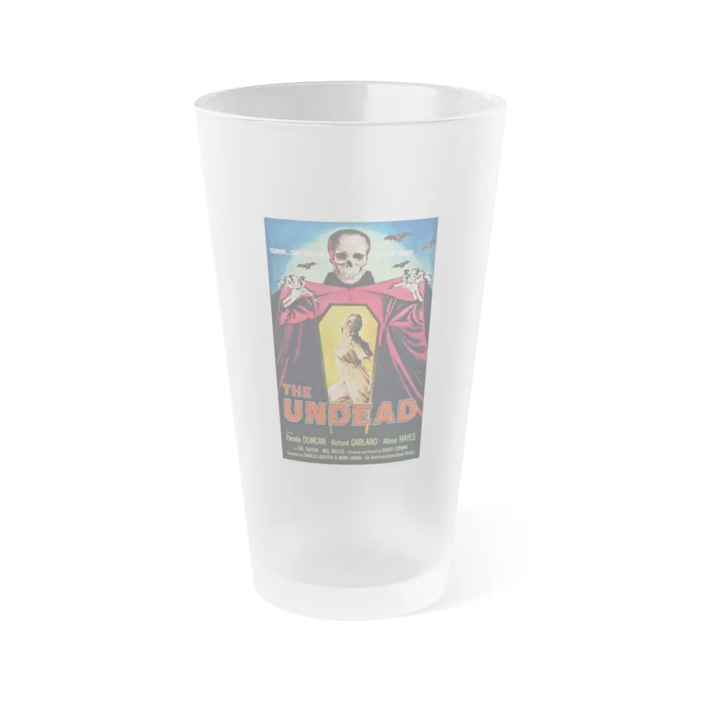 THE UNDEAD 1957 Movie Poster - Frosted Pint Glass 16oz-16oz-Frosted-Go Mug Yourself