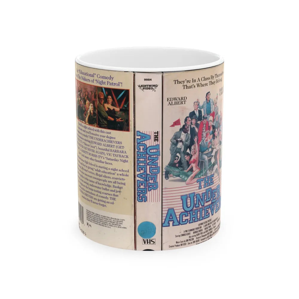 THE UNDER ACHIEVERS (VHS COVER) - White Coffee Mug-11oz-Go Mug Yourself