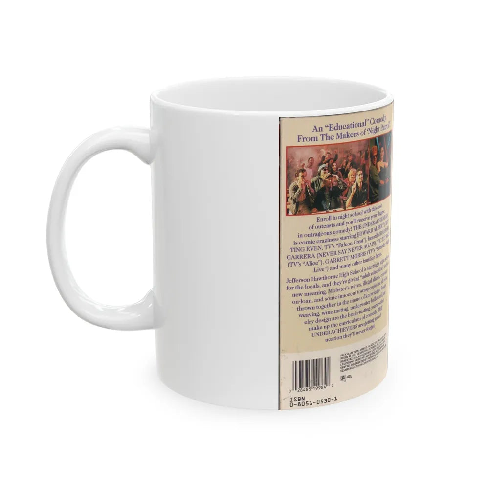 THE UNDER ACHIEVERS (VHS COVER) - White Coffee Mug-Go Mug Yourself